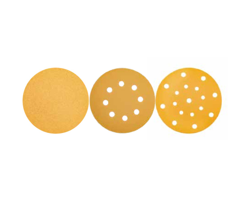 5inch 125mm 6holes Velcro Sanding Disc Yellow gold Color