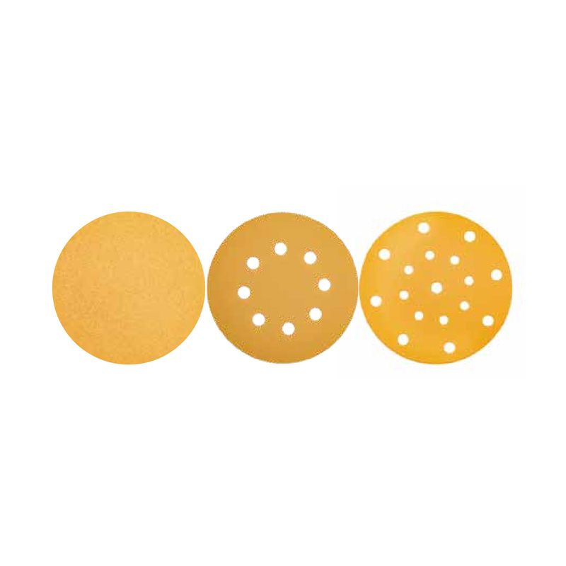 5inch 125mm 6holes Velcro Sanding Disc Yellow gold Color