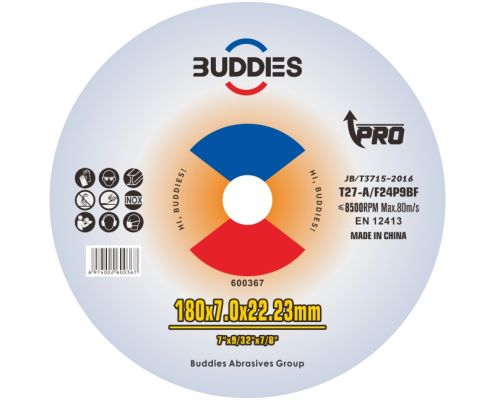 7"*9/32"*5/8'' 7inch 180*7.0mm grinding wheels for iron normal steel