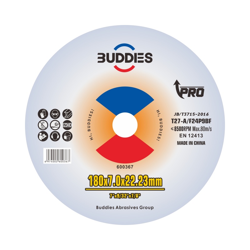 Carbon SteelMetal Grinding Disc (4) 7"*9/32"*5/8'' 7inch 180*7.0mm grinding wheels for iron normal steel