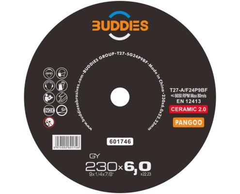 Ceramic Grinding Disc (3) 9"*1/4"*5/8'' 9inch 230*6.0mm premium ceramic grinding discs