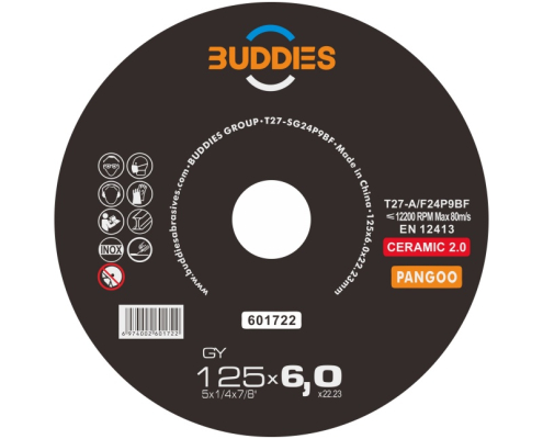Ceramic Grinding Disc 5"*1/4"*5/8'' 5inch 125*6.0mm ceramic abrasive grinding disc