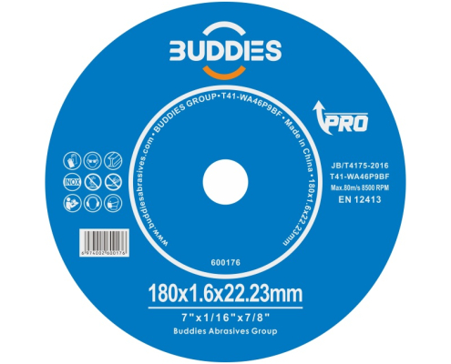 Disque de coupe en acier inoxydable Inox (4) Roues de coupe libres en fer 7"*1/16"*7/8 » 7 »