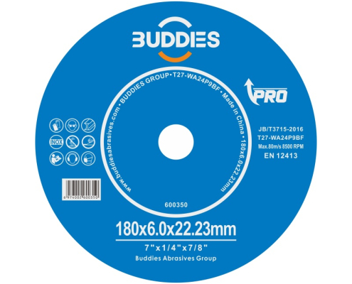 meule à meule en acier inoxydable de 7"*1/4"*5/8'' de 7 pouces